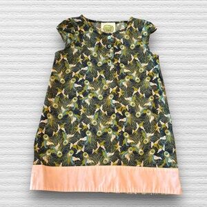 Emerald August Sleeveless Dress Peacock Feathers